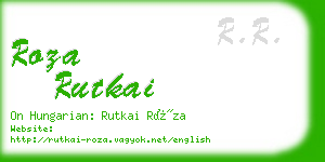 roza rutkai business card